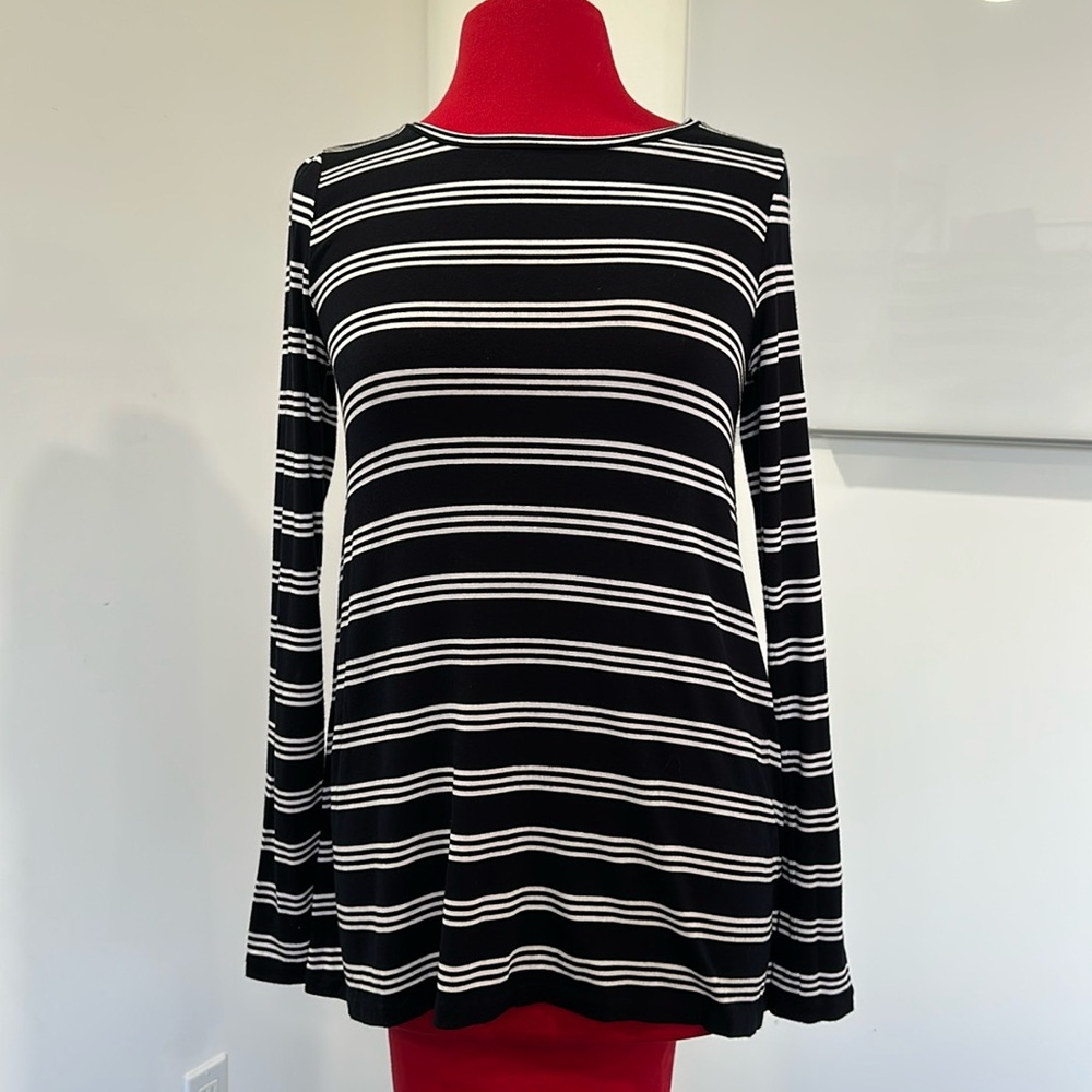 Black and white striped tunic